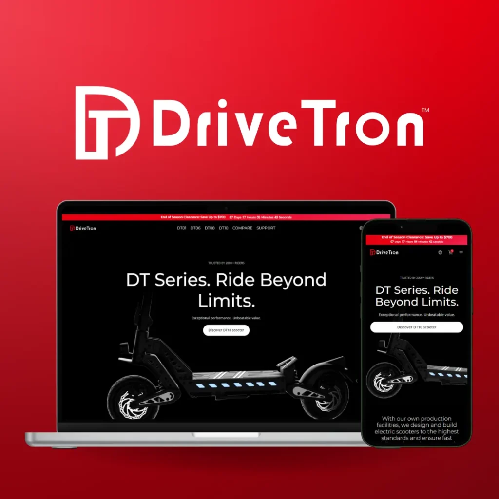 DriveTron Verkkosivut Veeti Sebastian Portfolio